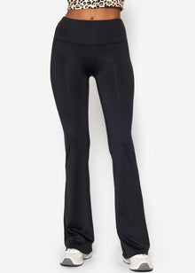 Flare sports leggings - black