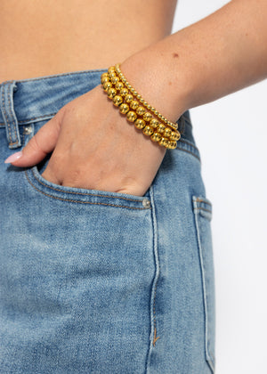 Flex Kugelarmband , 6mm - gold