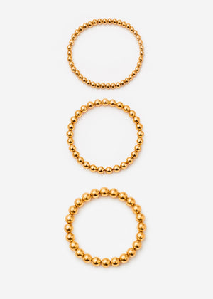 Flex Kugelarmband , 8mm - gold