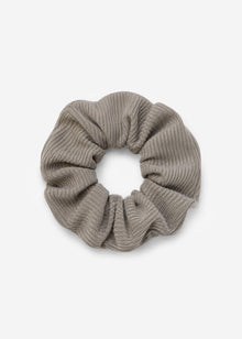 Gerippter Scrunchie  - hellgrau