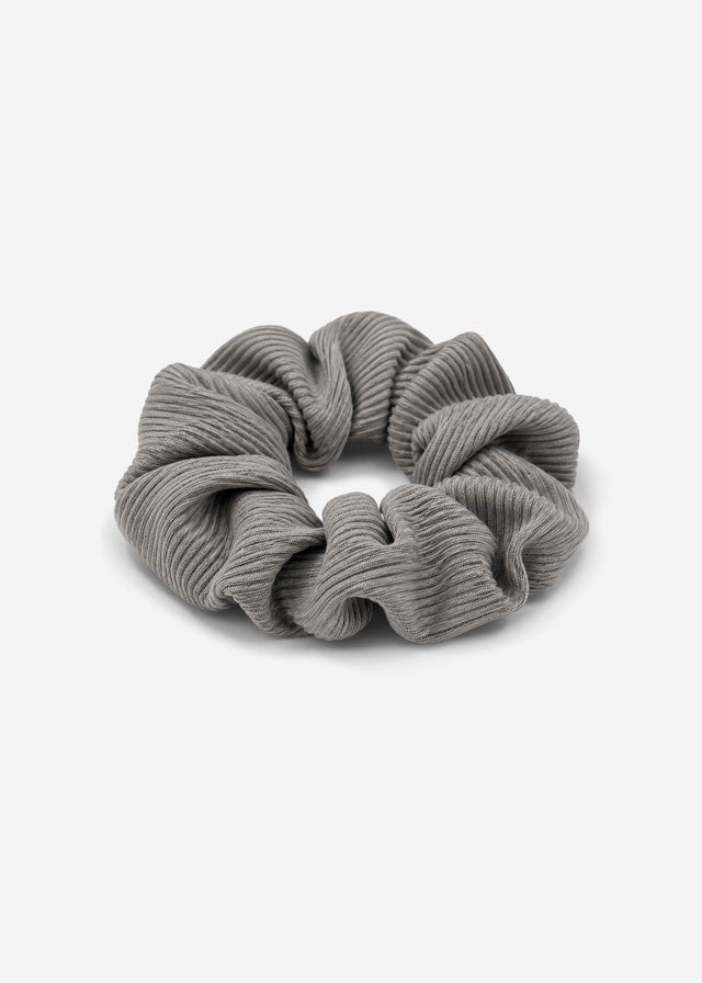 Gerippter Scrunchie  - hellgrau