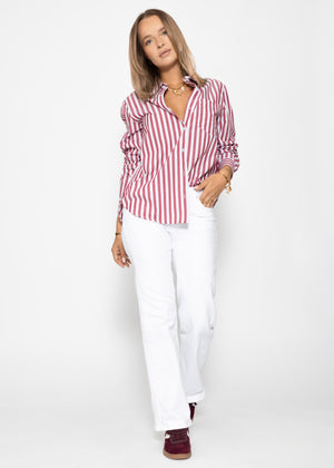 Striped blouse - red