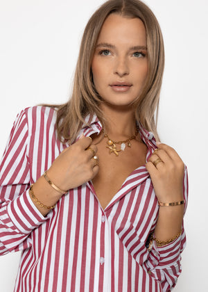Striped blouse - red
