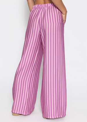 Gestreifte Hose - rosa