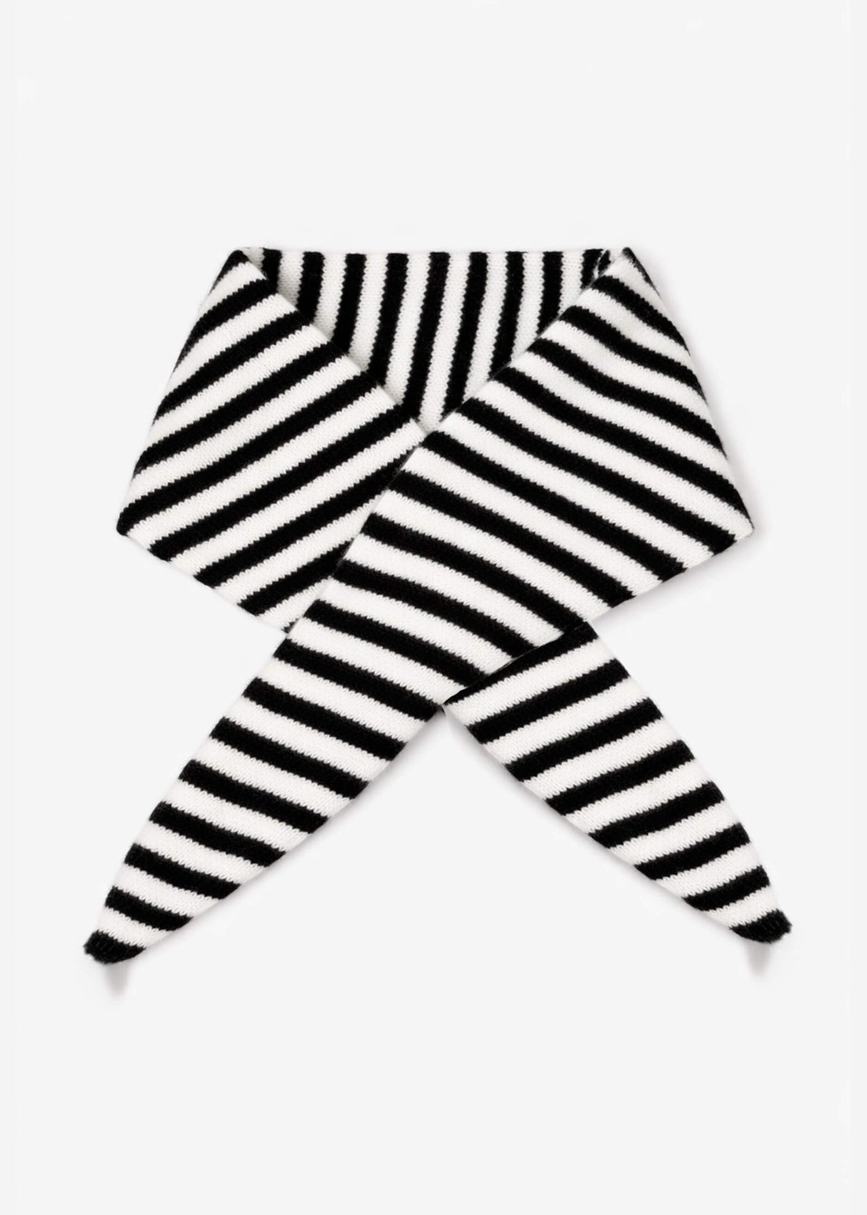 Gestreifter Dreiecksschal - schwarz-offwhite