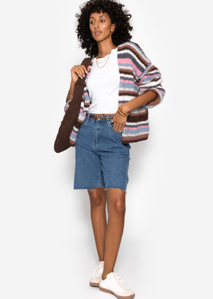 Striped cardigan - pink blue