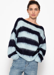 Striped sweater - blue -bright blue