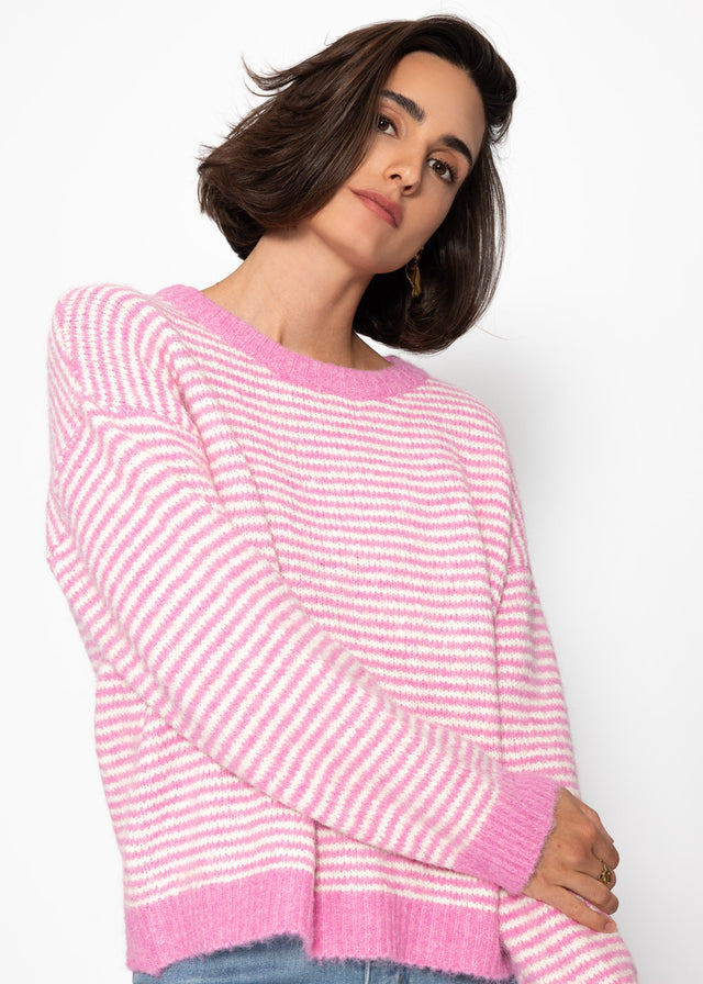 Striped jumper - rose