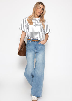 Striped T -shirt - off-white