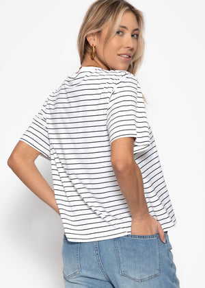 Striped T -shirt - off-white
