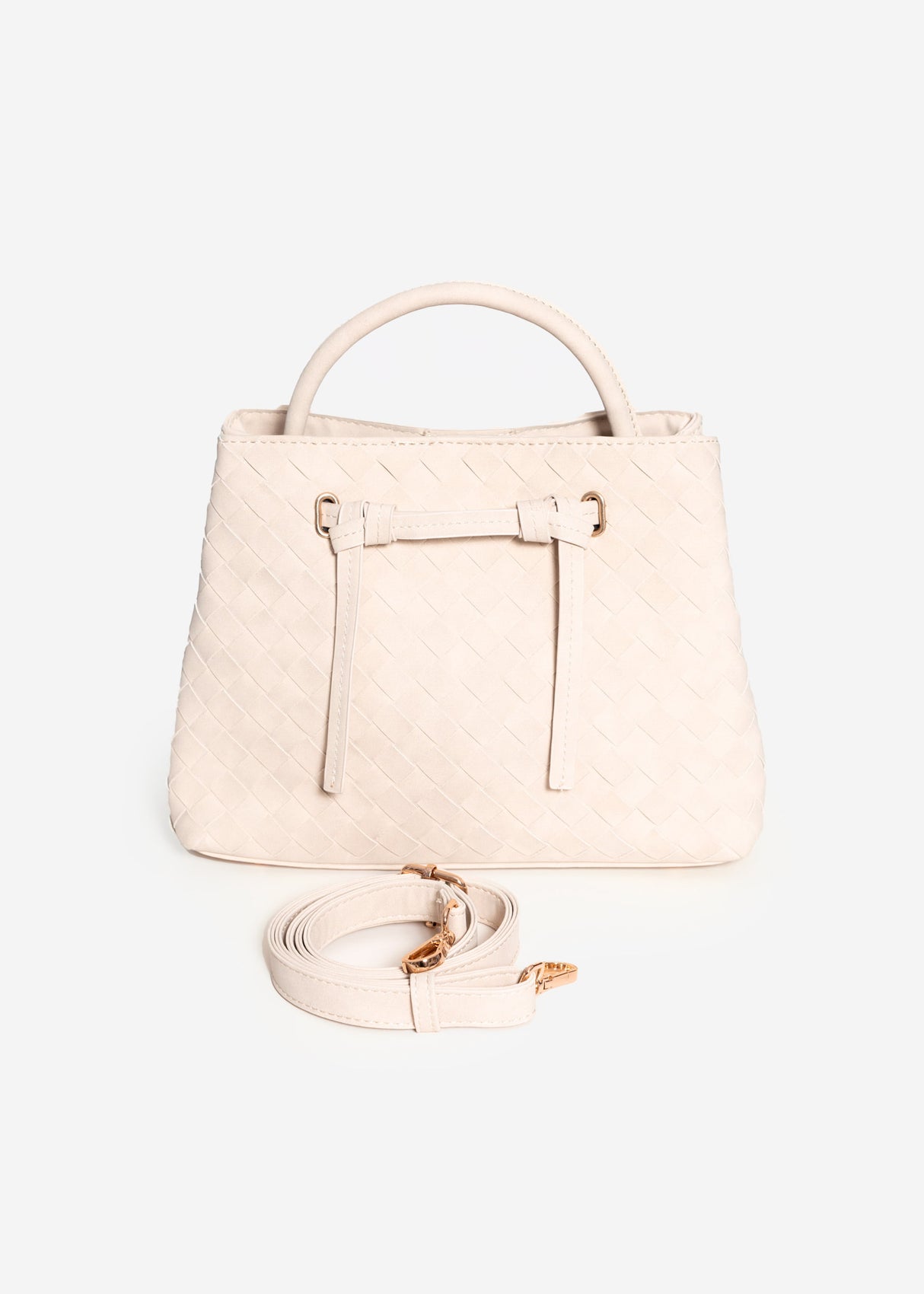 Gewebte Handtasche - greige