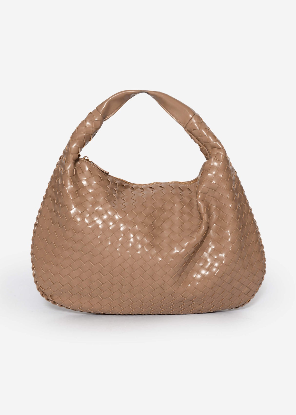 Gewebte Umhängetasche - taupe