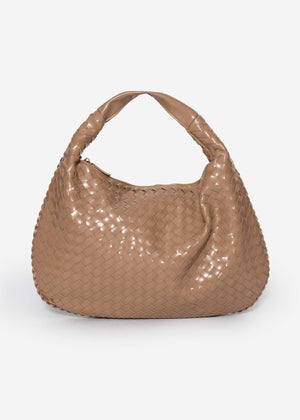 Gewebte Umhängetasche - taupe