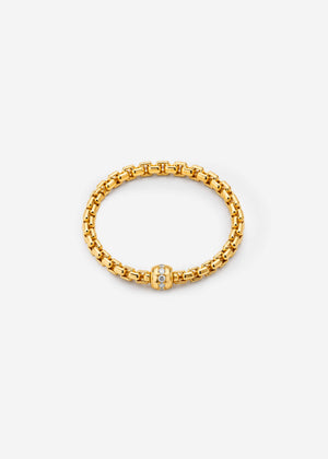 Gliederarmband mit funkelndem Detail - gold