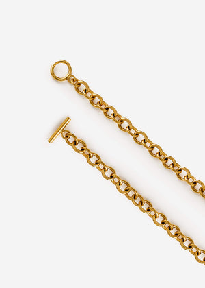 Gliederarmband mit T - Verschluss - gold
