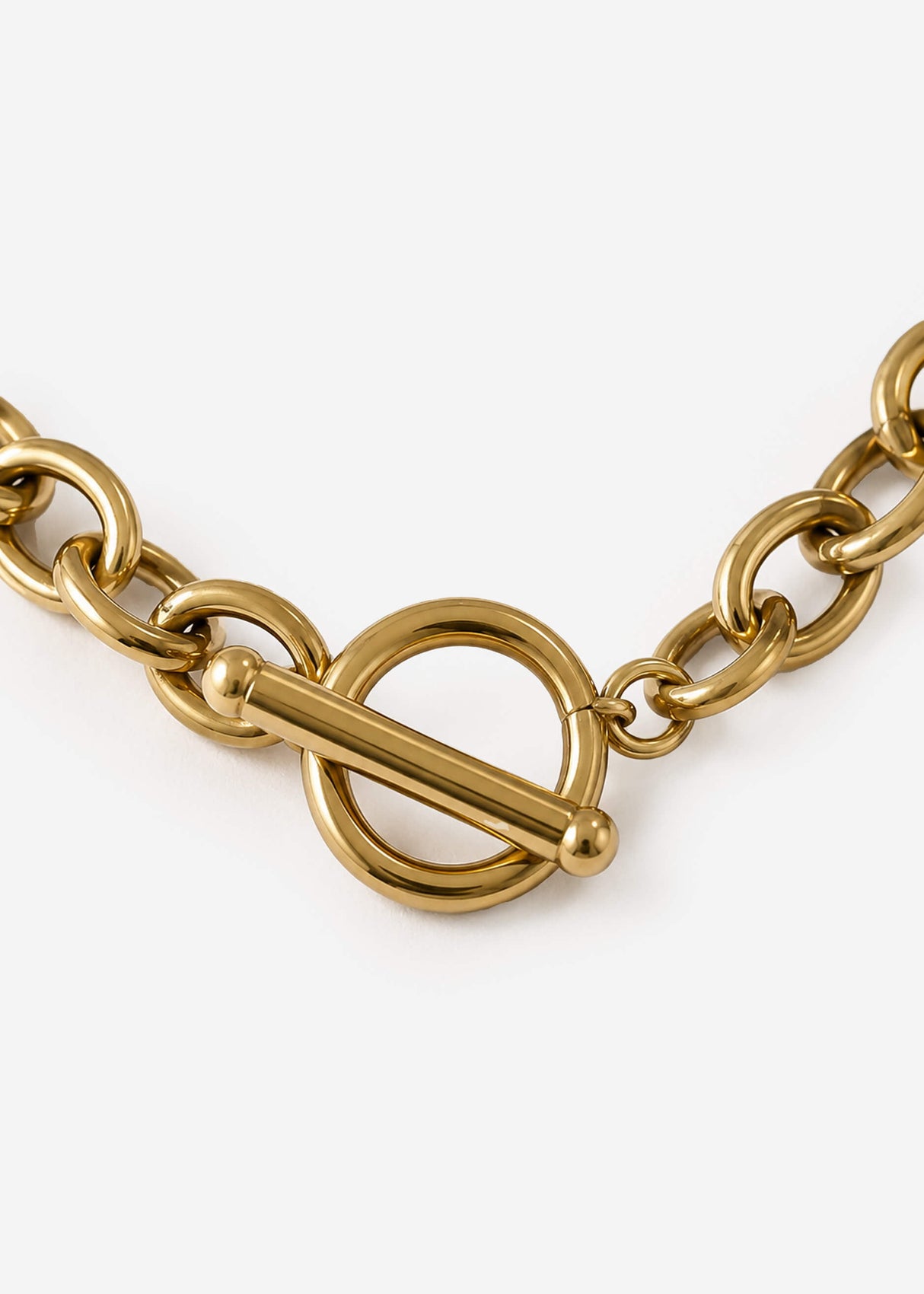 Gliederarmband mit T - Verschluss - gold