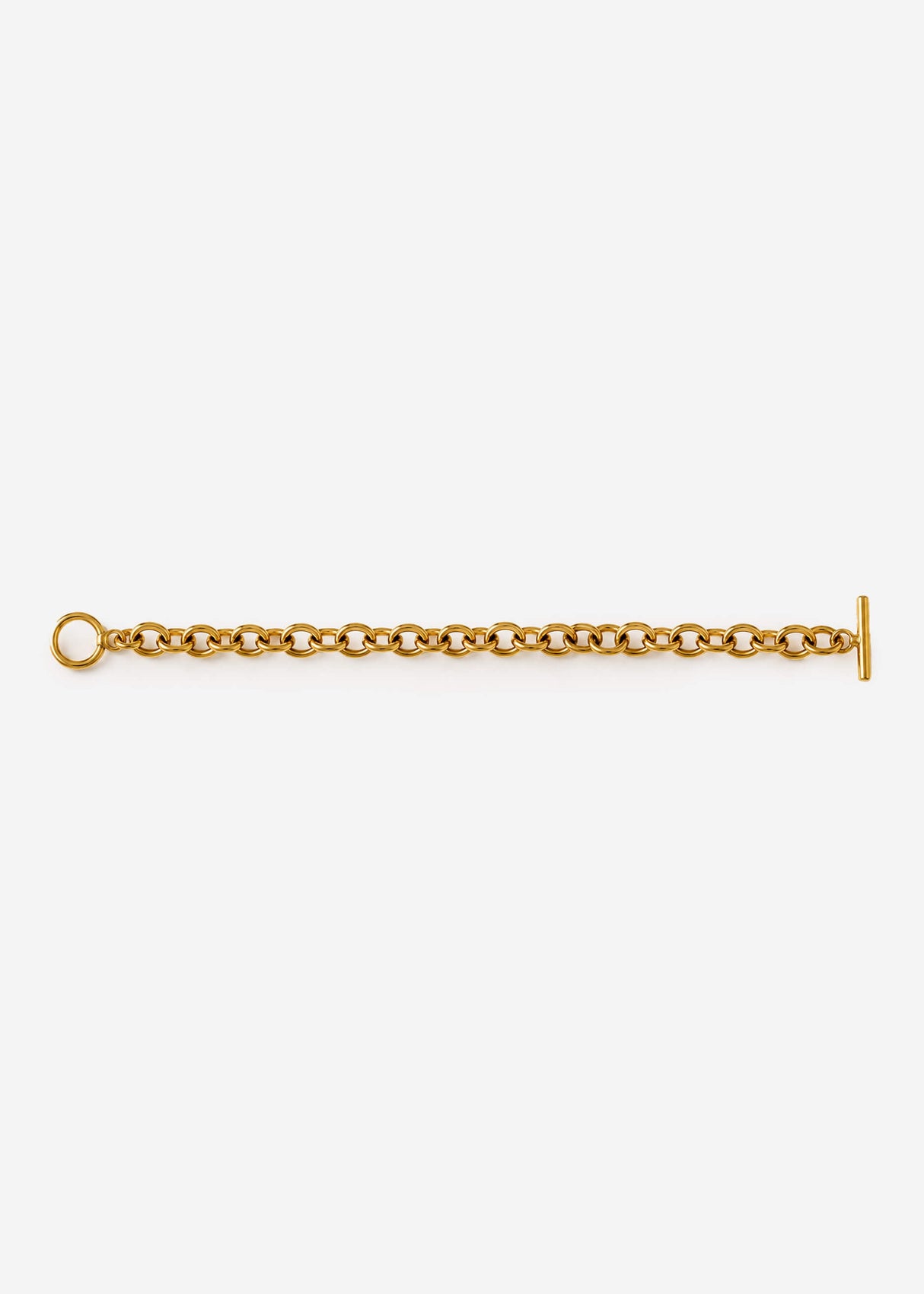 Gliederarmband mit T - Verschluss - gold