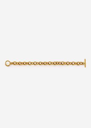 Gliederarmband mit T - Verschluss - gold