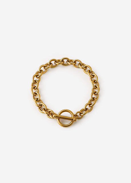 Gliederarmband mit T - Verschluss - gold von SASSYCLASSY