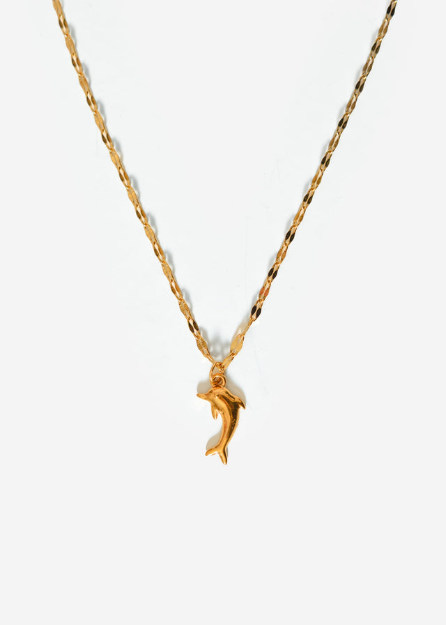 Necklace with dolphin - gold