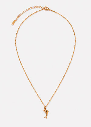 Halskette mit Delfin - gold