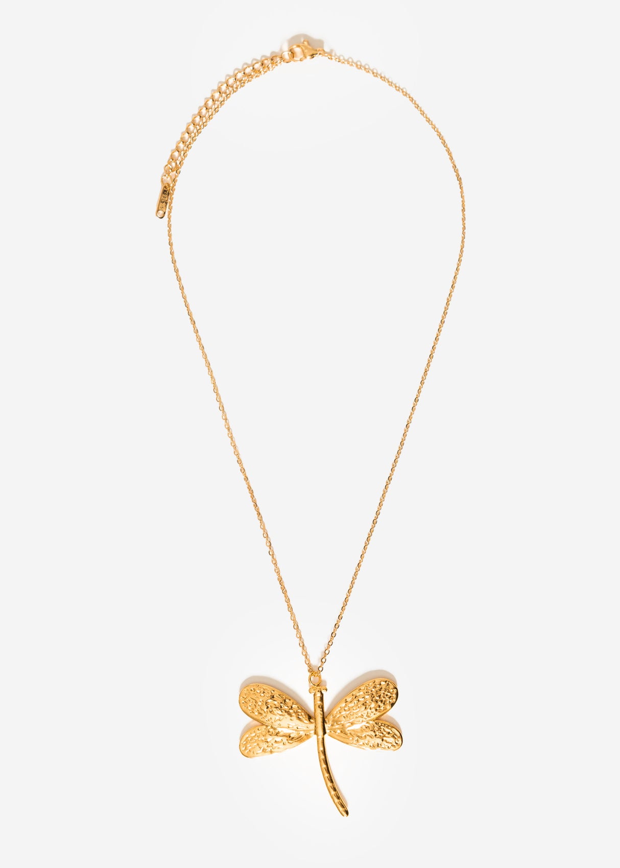 Halskette mit Libellen-Anhänger - gold