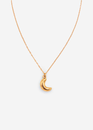 Halskette mit Mond Anhänger - gold
