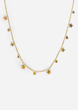 Halskette mit Sternchen - gold