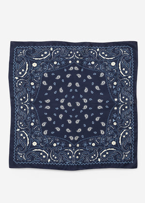 Halstuch mit allover Paisley-Print - dunkelblau