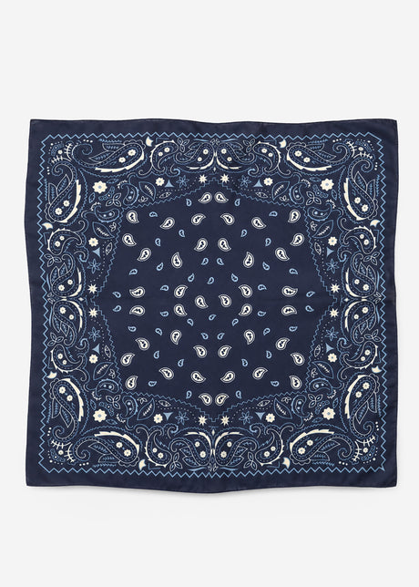 Halstuch mit allover Paisley-Print - dunkelblau