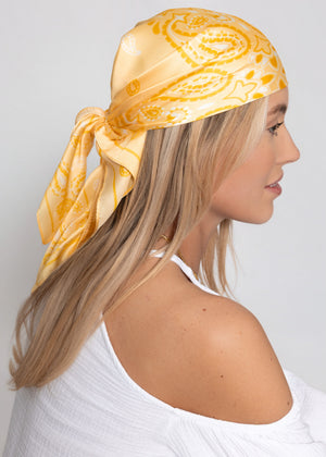 Halstuch mit Bandana-Print - gelb