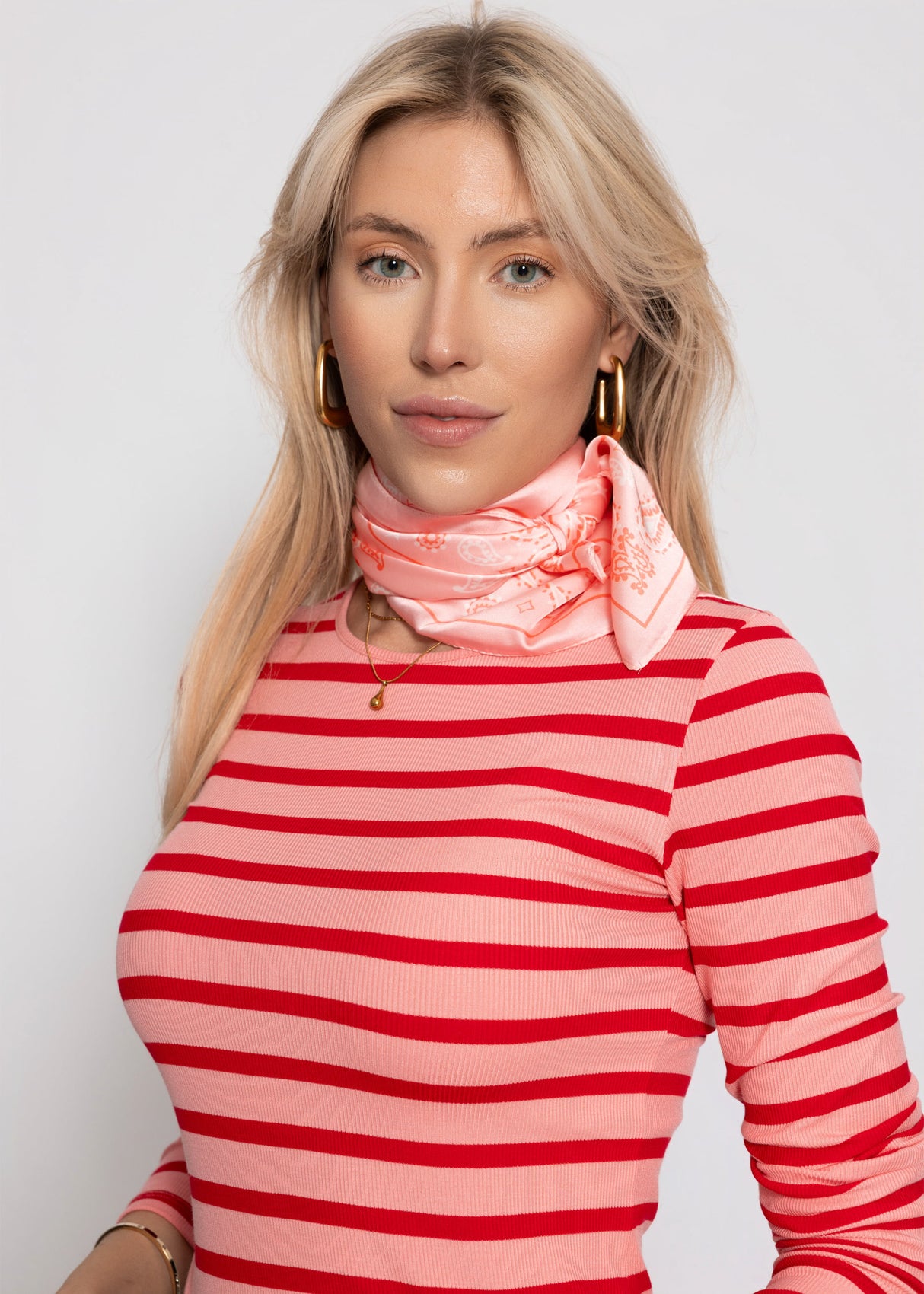 Halstuch mit Bandana-Print - rosa