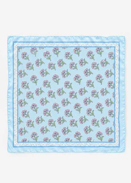 Halstuch mit Blümchen-Print - hellblau by SASSYCLASSY