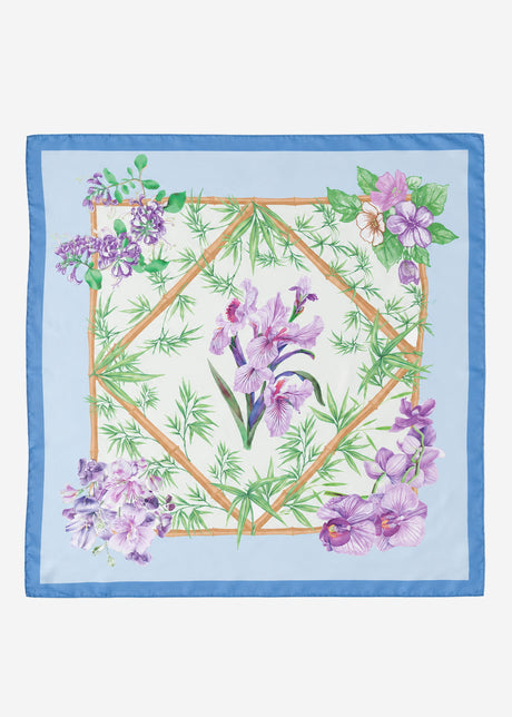 Halstuch mit Blumen-Print - blau by SASSYCLASSY