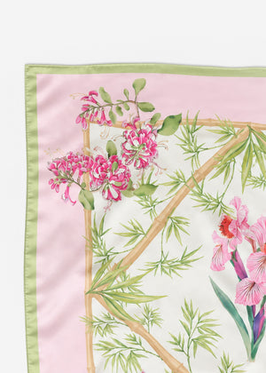 Halstuch mit Blumen-Print - rosa
