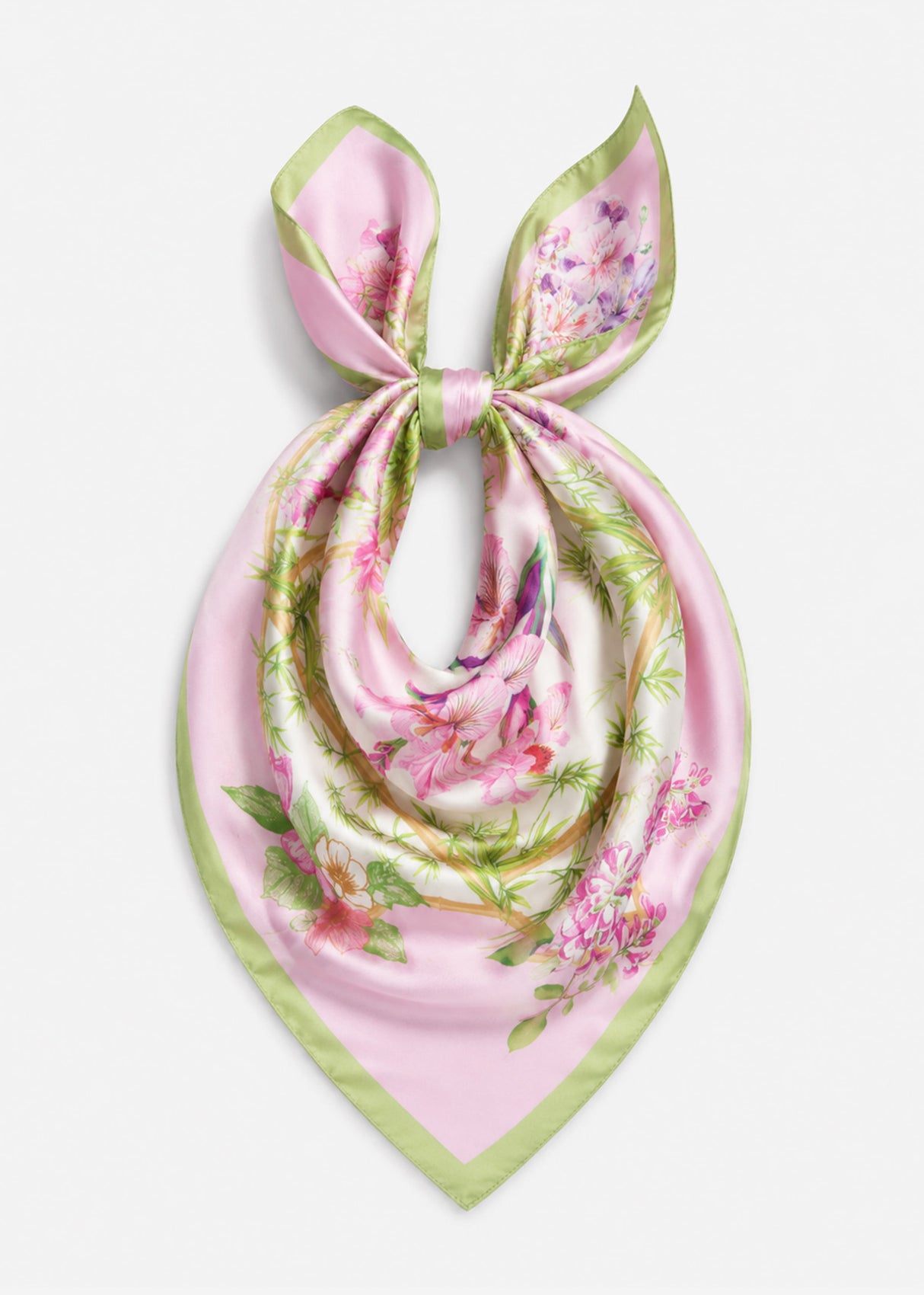 Halstuch mit Blumen-Print - rosa