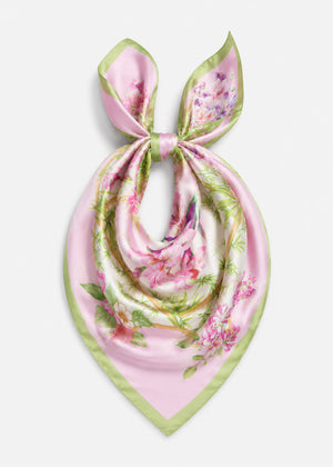 Halstuch mit Blumen-Print - rosa
