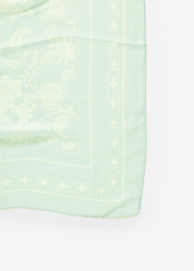 Neckerchief with floral pattern - green