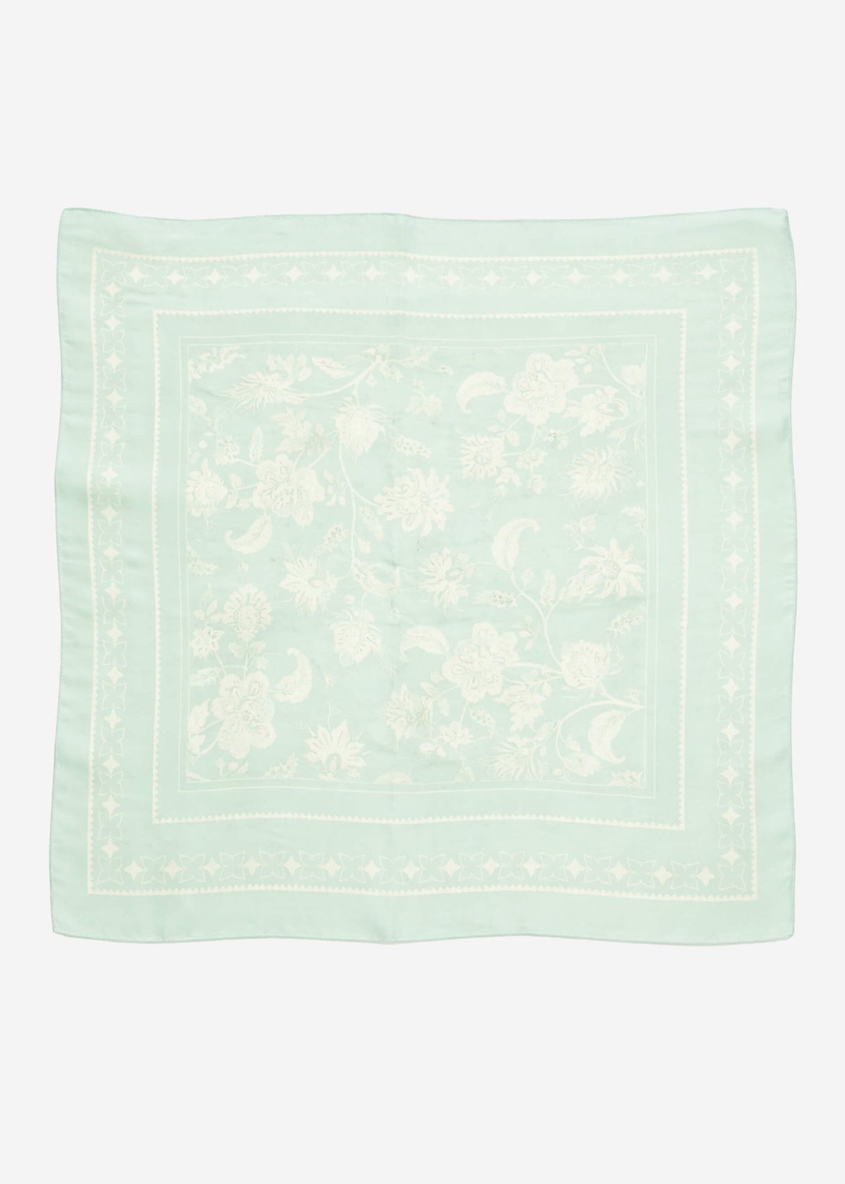 Halstuch mit Blumenmuster - grün