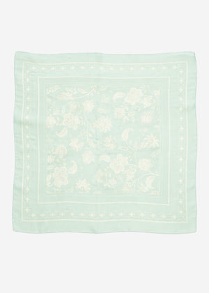 Halstuch mit Blumenmuster - grün