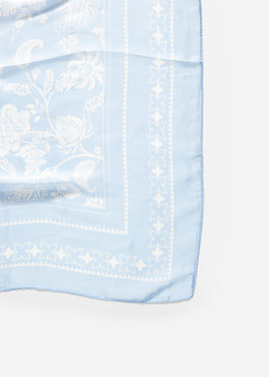 Halstuch mit Blumenmuster - hellblau