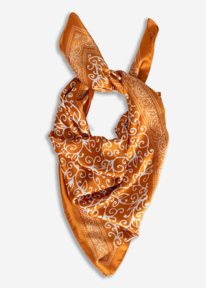 Neck towel with filigree print - orange