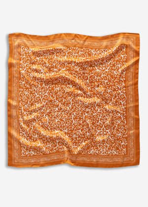 Neck towel with filigree print - orange