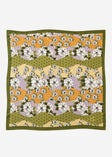 Halstuch mit floralem Patchwork-Design - khaki