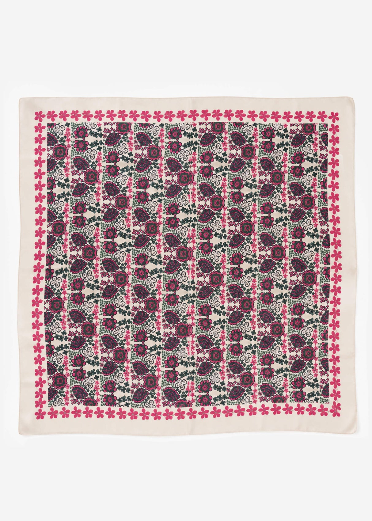 Halstuch mit floraler Musterung - pink