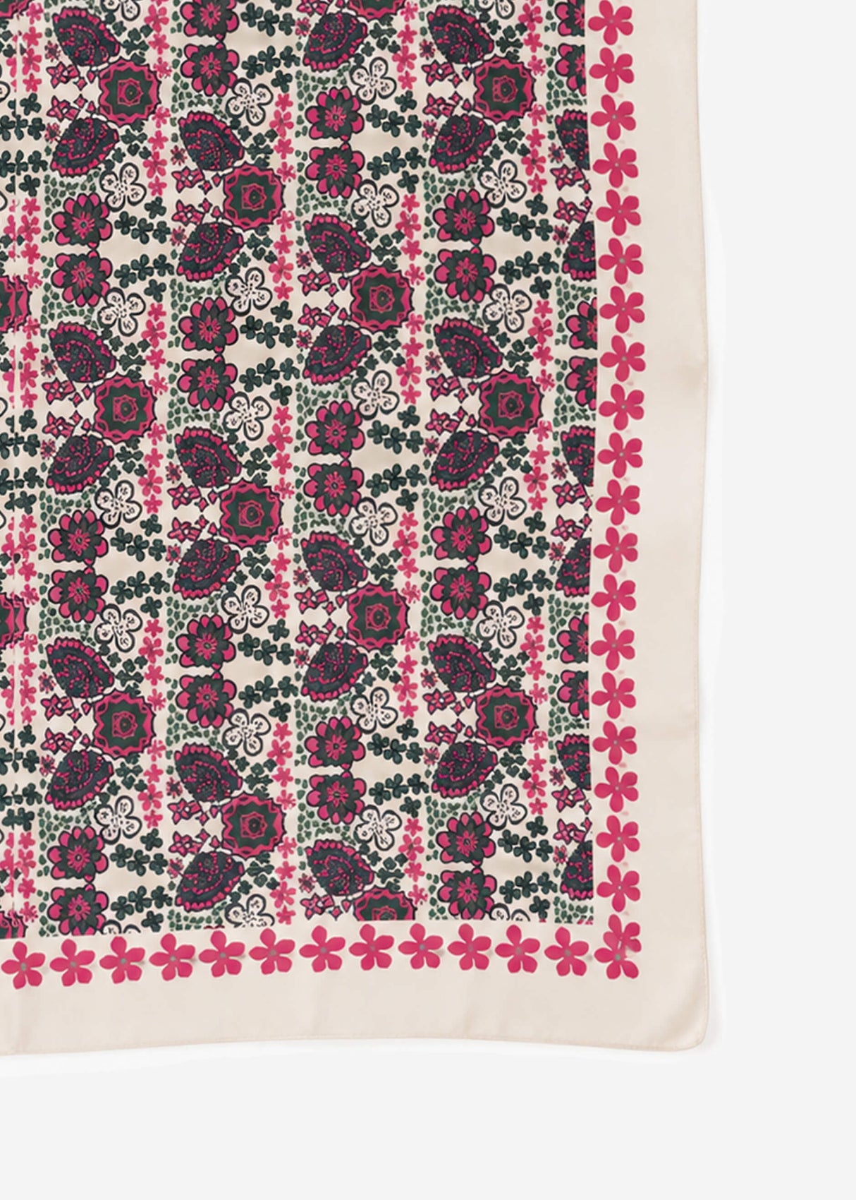 Halstuch mit floraler Musterung - pink