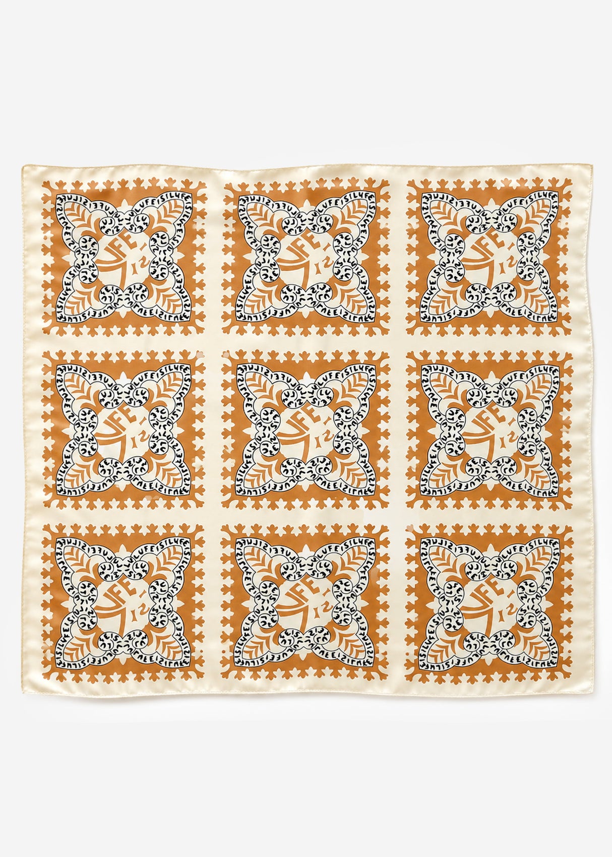 Halstuch mit geometrischem Muster - offwhite