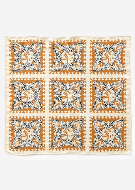 Halstuch mit geometrischem Muster - offwhite