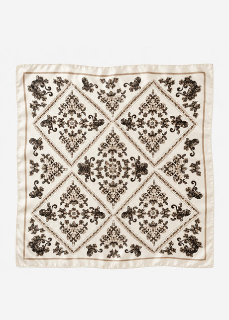 Halstuch mit geometrischem Ornament-Print - beige by SASSYCLASSY