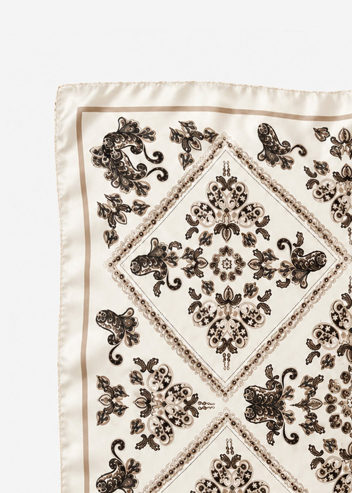 Halstuch mit geometrischem Ornament-Print - beige